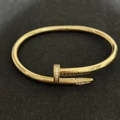 カルティエ Cartier好きな方 ステンレス シルバー 釘クギくぎバングル 