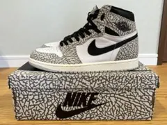 ナイキ　エアジョーダン1レトロハイオージー　ホワイトセメント　サファリ
