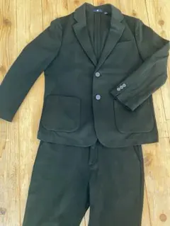 【卒業式】UNIQLO フォーマルスーツ 150 黒 ジャケット パンツセット