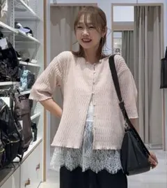 GLOBAL WORK せこ子プロデュース 2WAYカットジャガードカーディガンのサムネイル