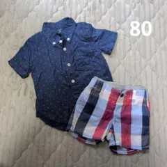 babyGap 半袖シャツ＆シートパンツ 2点セット 80cm ベビー 男の子
