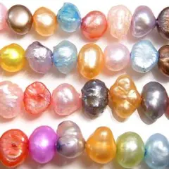 【1連】淡水パール バロック マルチ 6-7mm pea_134_m