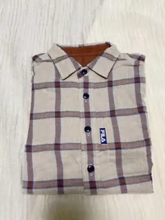 フィラ　チェック　半袖シャツ