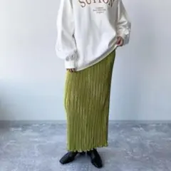 【美品】 LOWRYS FARM プリーツメロータイトスカート 完売品
