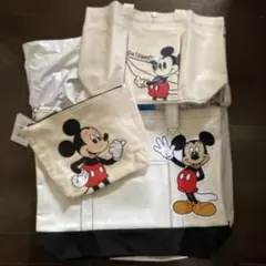 Disney ミッキーマウス トートバッグ ポーチ セット