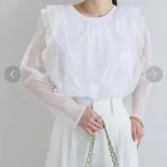 ラブティックボンボン　ラッフルチュールカットソー