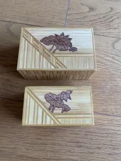 TRIP TRAP デンマーク製　木製収納ボックス&ハンドメイド白樺の小物入れ コメント是非！木製収納ボックス&ハンドメイド白樺の小物入れ 2点