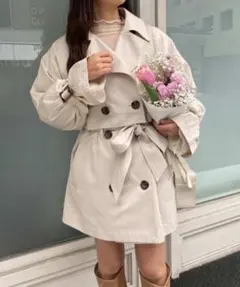 マルチに着回せるトレンチコート＊ナイスクラップ＊アイボリー