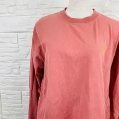 ゴースローキャラバン 長袖 Tシャツ M ピンク オレンジ ロゴ ロンT 綿のサムネイル