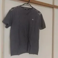 BURBERRY BLACKLABEL グレー Vネック Tシャツ