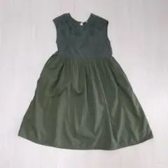 r.p.sグリーン ノースリーブ フレアワンピース 120〜130cm