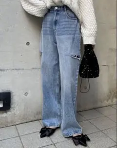 Re:EDIT ダメージライトブルーデニム