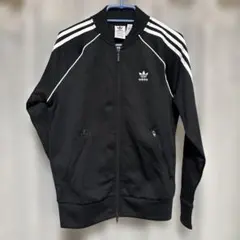 adidas アディダス　トラックジャケット　黒　ブラック　ジャージ