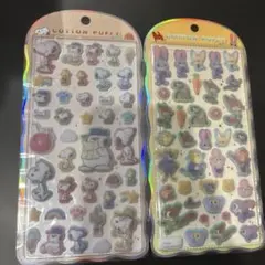コットンパフィーシール 2枚セット　ズートピア　スヌーピー