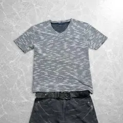 y2k gray camo jacquard tee archive cboy - メルカリ