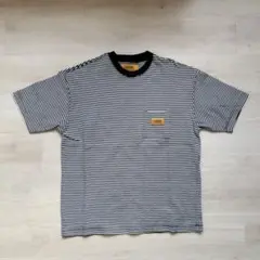 Tシャツ ボーダー ブラック×ホワイト ユニバーサルオーバーオール