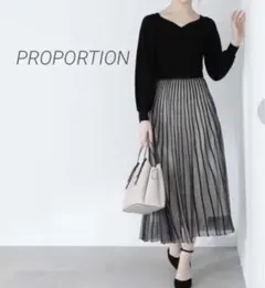 レース編みニットワンピース／プロポーション ボディドレッシング