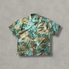 ALOHA JOE アロハシャツ XL 総柄 サーフ柄 開襟 ポリエステル 半袖のサムネイル