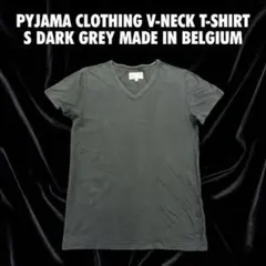 554【ベルギー製】pyjama clothing VネックTシャツ S 濃灰のサムネイル