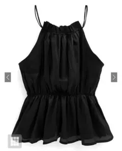 GRL ホルターネックオーガンジーペプラムトップス ac2397