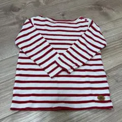 Markey's 赤と白のストライプ 長袖カットソー　95サイズ