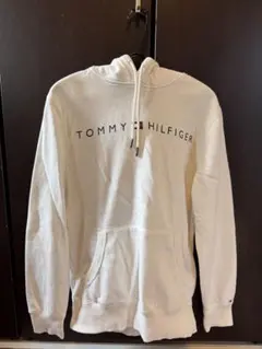 TOMMY HILFIGER ホワイト フード付きパーカー M