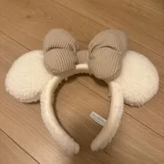 ディズニー ミッキー耳カチューシャ ベージュ