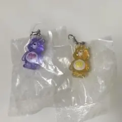 ケアベア　めじるし　紫　オレンジ