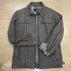 Mossimo ブラウンストライプ ジャケット Lのサムネイル