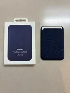 Apple社　純正ファインウーブンウォレットディープブルー MagSafe対応iPhoneファインウーブンウォレット - ディープブルー