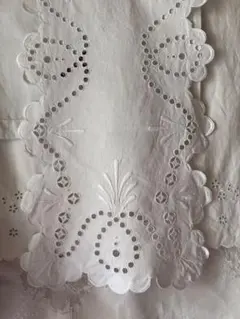 フランスアンティーク　シーツ　イニシャル刺繍　ドロンワーク　リネンカバー　クロス 専用 フランスアンティーク リネン シーツ イニシャル刺繍 クロス