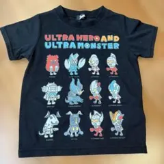 ULTRA HERO AND ULTRA MONSTER Tシャツ 100 黒のサムネイル