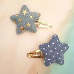 【ラスト1点】新品 ベビー キッズ ぷっくりヘアピン 星のヘアクリップ