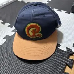 刺繍ロゴ ネイビーオレンジキャップ
