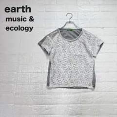 アース ミュージック&エコロジー 半袖 トップス パール ネック レース切り替え