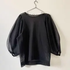 Spick&Span 24SS シアーフォルムパフスリーブニット