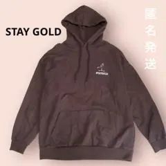 STAY GOLD パーカー フーディ 古着 コットン　ブラウン　茶色　ゆったり