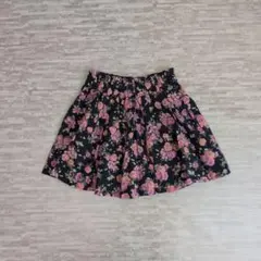 花柄 ミニスカート フレア　 ガーリー フェミニン　レトロ