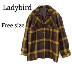 Ladybird レディバード シャツジャケット チェック柄 オーバーサイズ F