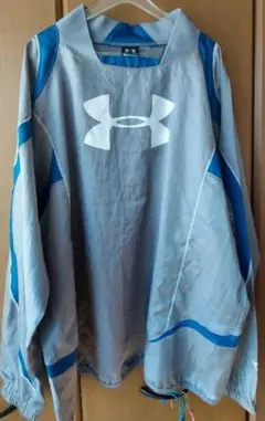 UNDER ARMOUR 長袖ピステ グレー/ブルー　サイズXXL