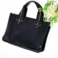 美品 agnès b. アニエスベー キャンバス トートバッグ 黒 ハンドバッグのサムネイル