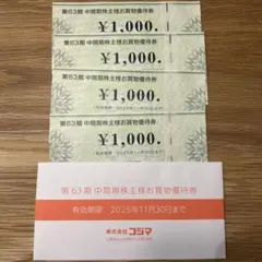 コジマ　ビックカメラ　株主優待券　4000円分