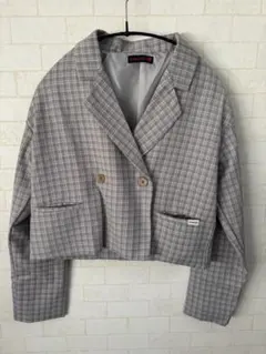 lovetoxic チェック柄 クロップドジャケットＬサイズ