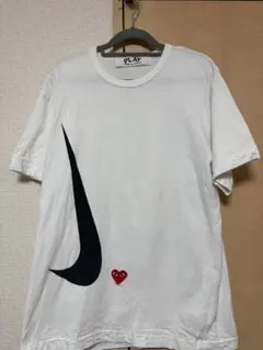 【ギャルソン×ナイキ】 限定コラボ ユニセックス Tシャツ ホワイト M ギャルソン×ナイキ】 限定コラボ ユニセックス Tシャツ ホワイト M