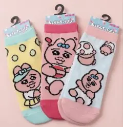 【新品未使用】おぱんちゅうさぎ 靴下 3足セット kawaisouni!!のサムネイル