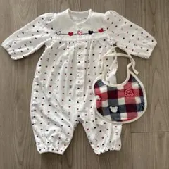 赤ちゃんの城　ツーウェイ・ドレスオール　スタイ付き　50-70cm