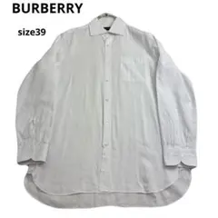 美品　BURBERRY LONDON 長袖シャツ ホワイト　春夏コーデのサムネイル