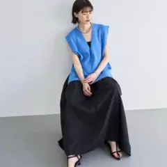 【2025SS】ボンジュールサガン 深Vネックニットベスト ロングシーズン 通勤のサムネイル