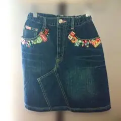 【平成レトロ 】 エンジェルブルー デニムスカート 150cm