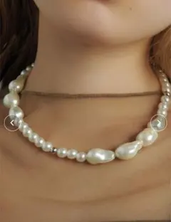 淡水パール風 ホワイト ネックレス